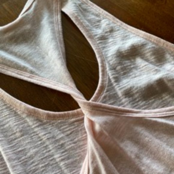 Pink Light Salmon Lightweight Halter Twist Tank - Picture 3 of 5